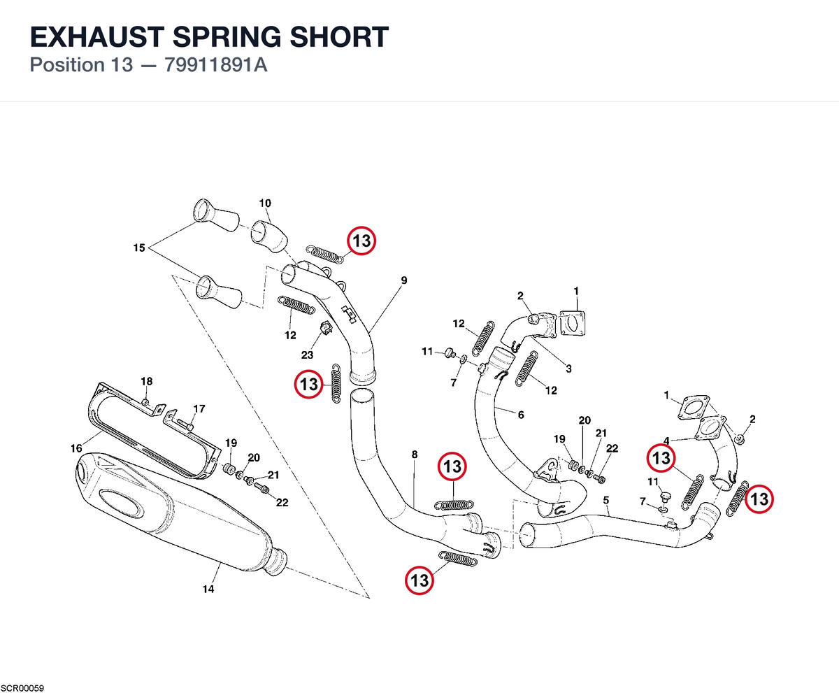 EXHAUST SPRING SHORT