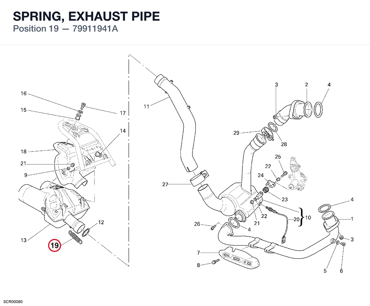 SPRING, EXHAUST PIPE