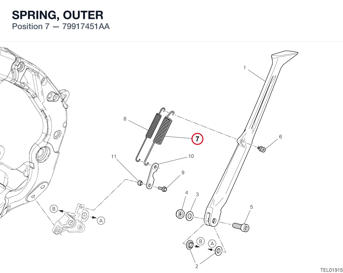 SPRING, OUTER 79917451AA diagram position