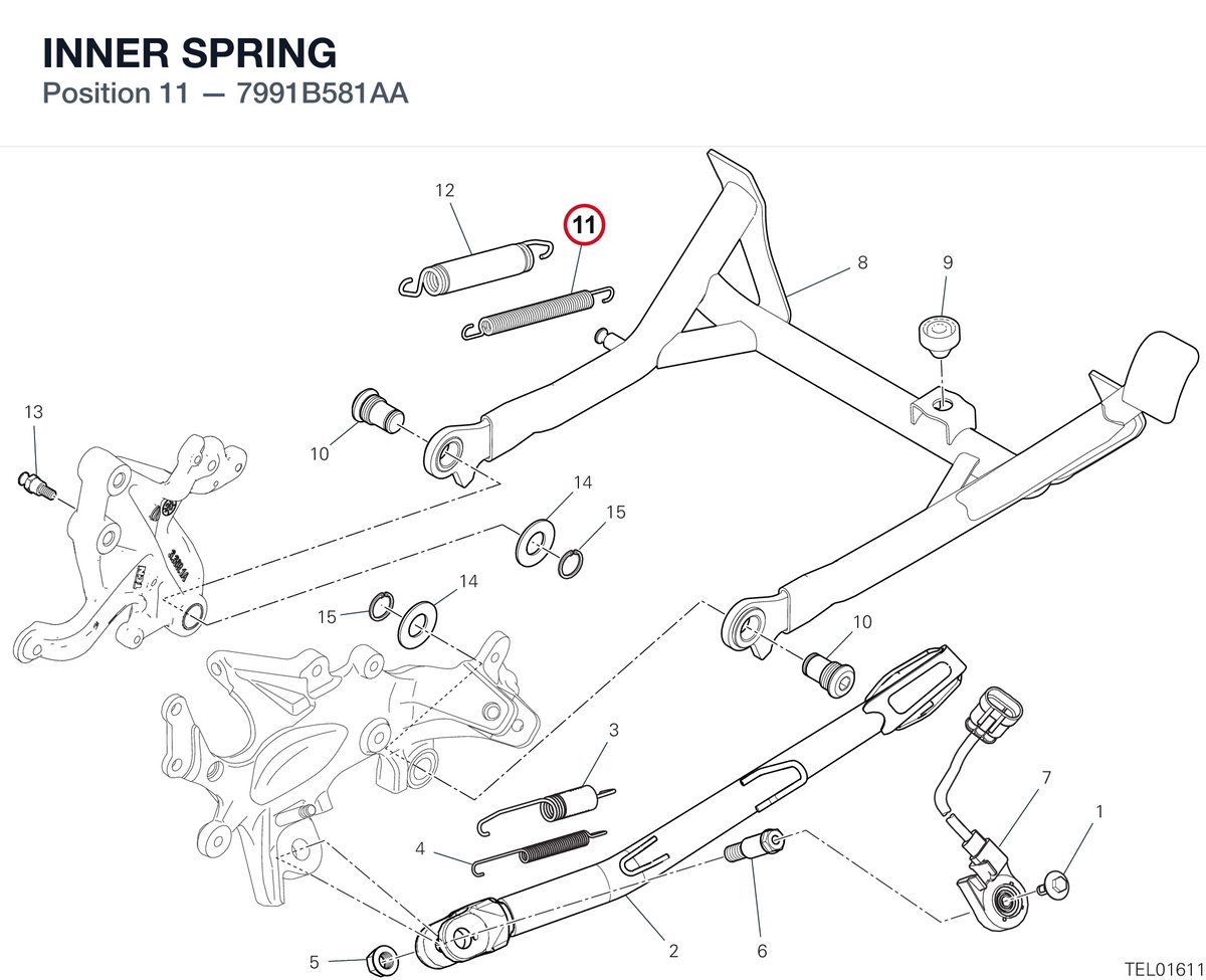 INNER SPRING 7991B581AA diagram position