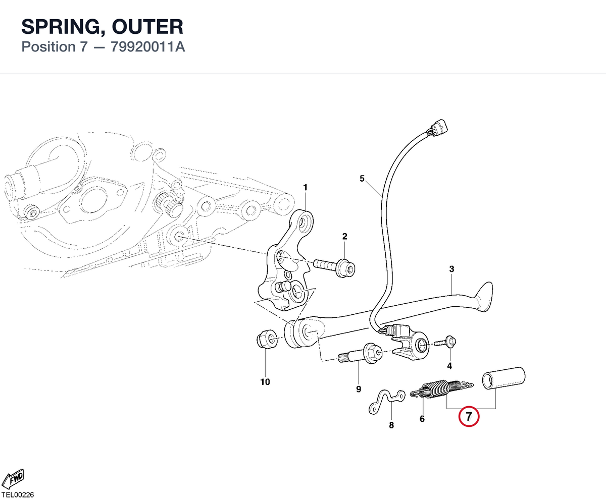 SPRING, OUTER 79920011A diagram position