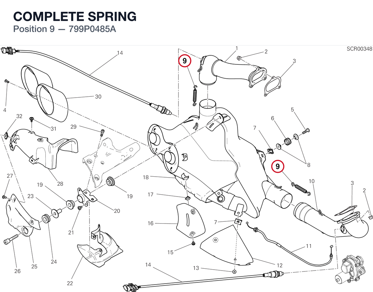 COMPLETE SPRING 799P0485A diagram position