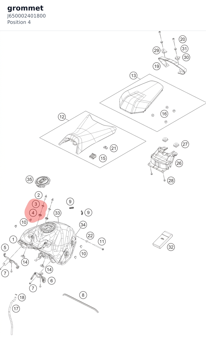 Diagram preview: grommet (J650002401800)