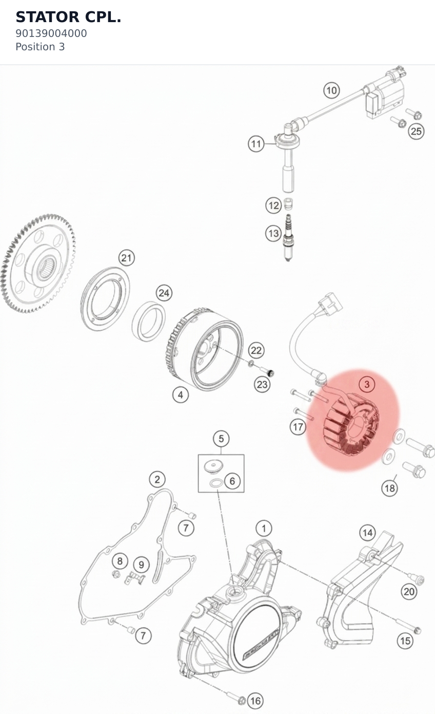 Diagram preview: STATOR CPL. (90139004000)