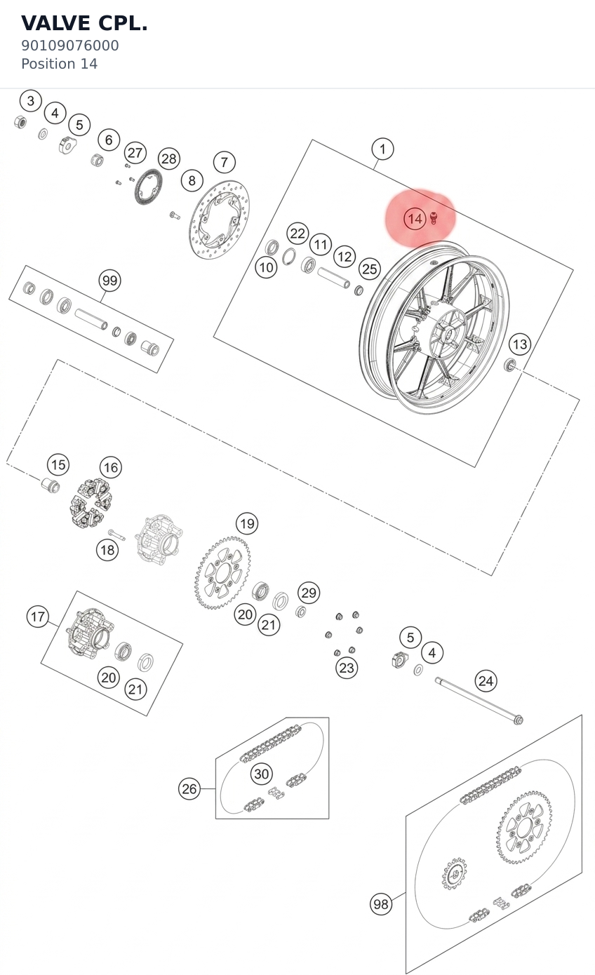 Diagram preview: VALVE CPL. (90109076000)