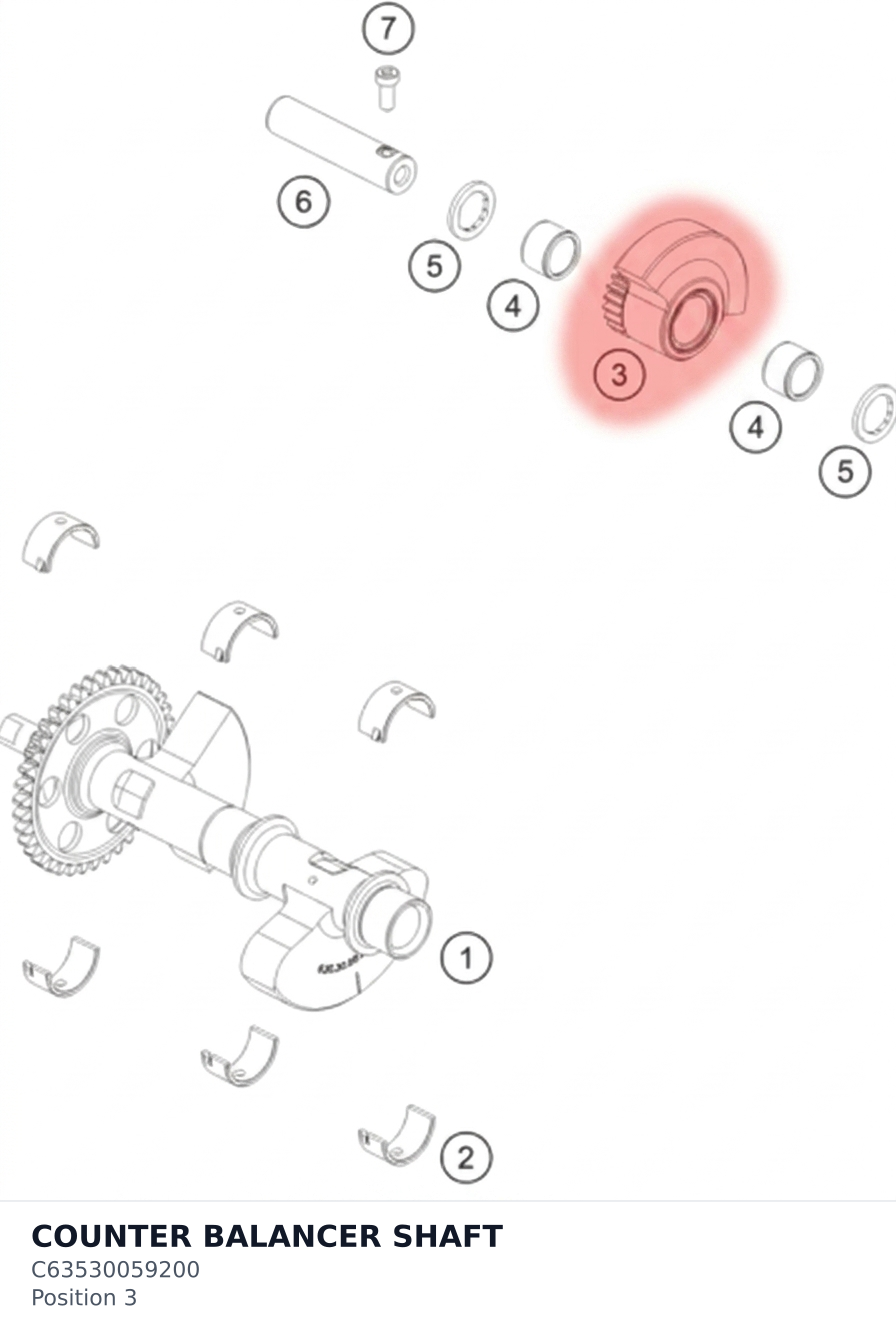 Diagram preview: COUNTER BALANCER SHAFT (C63530059200)