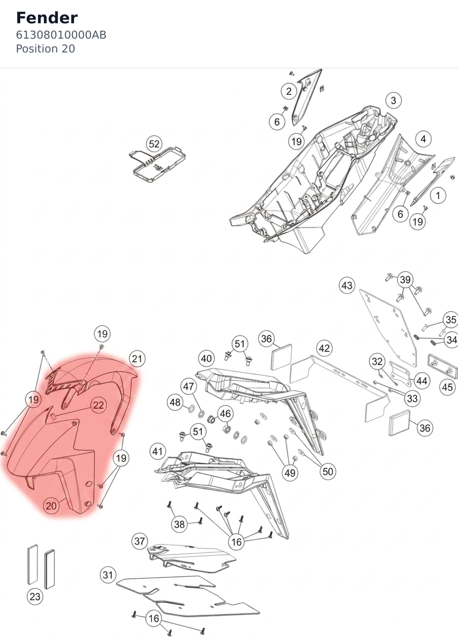 Diagram preview: Fender (61308010000AB)