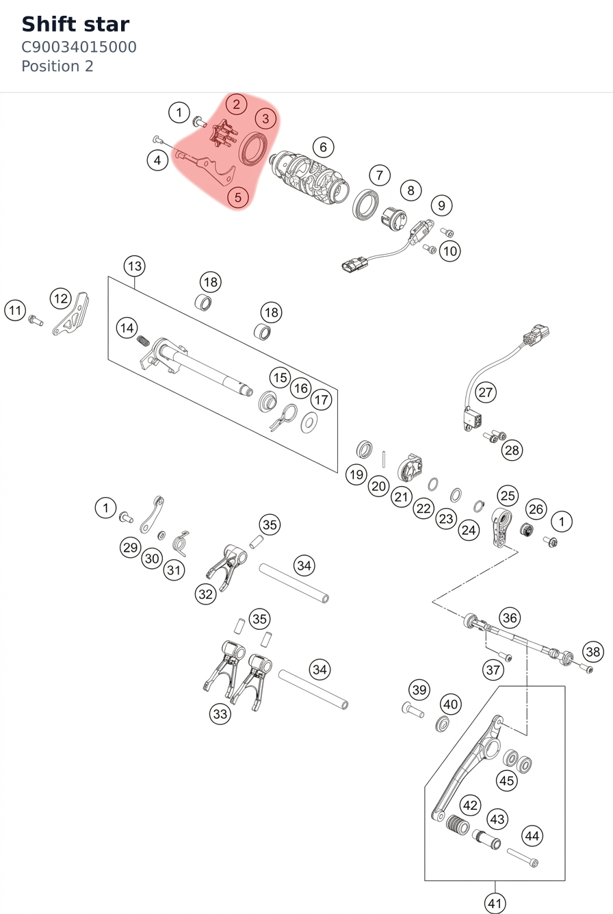 Diagram preview: Shift star (C90034015000)