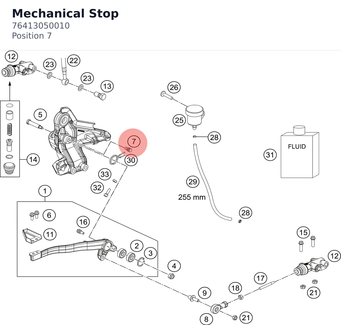 Diagram preview: Mechanical Stop (76413050010)