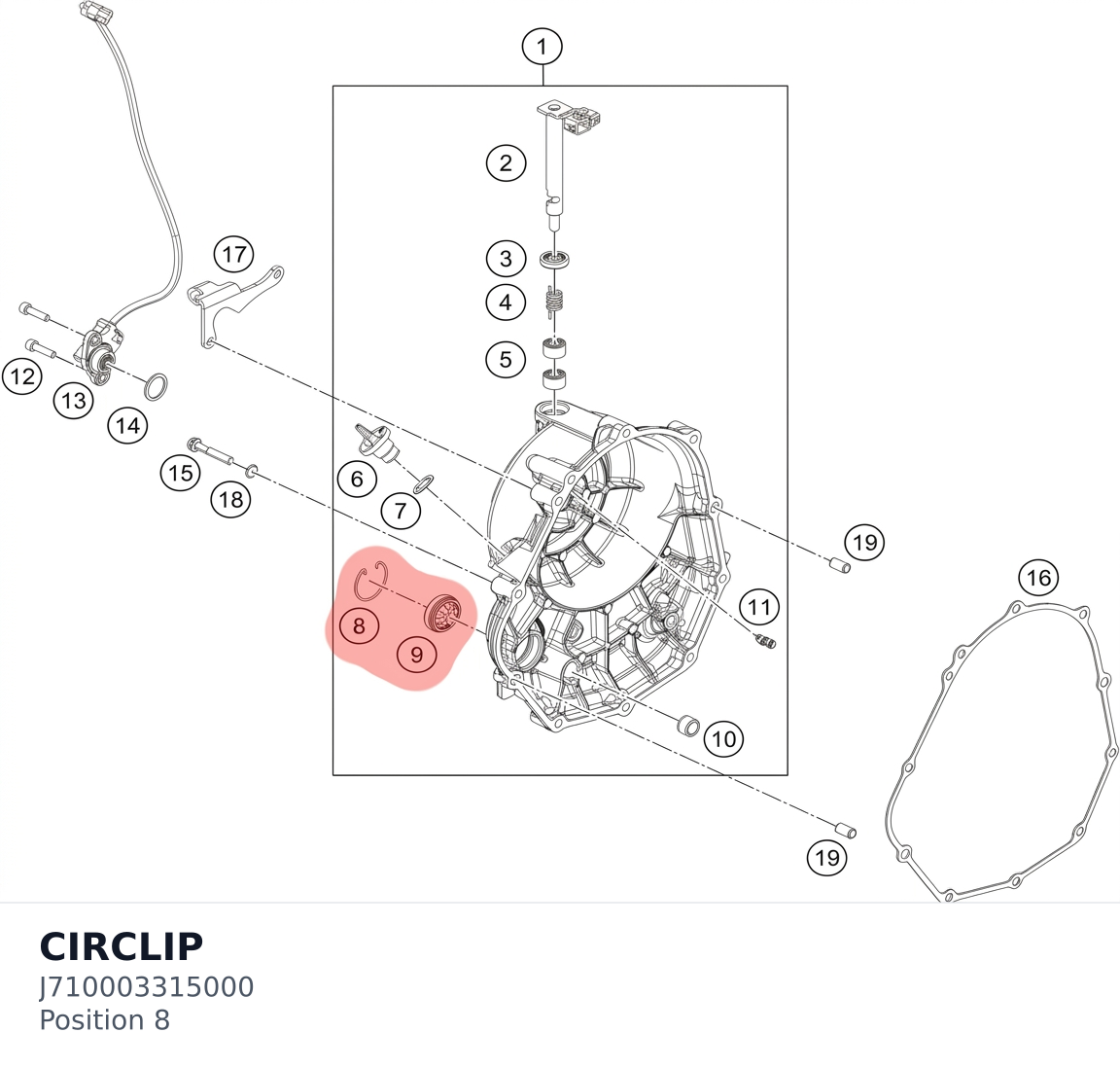 Diagram preview: CIRCLIP (J710003315000)