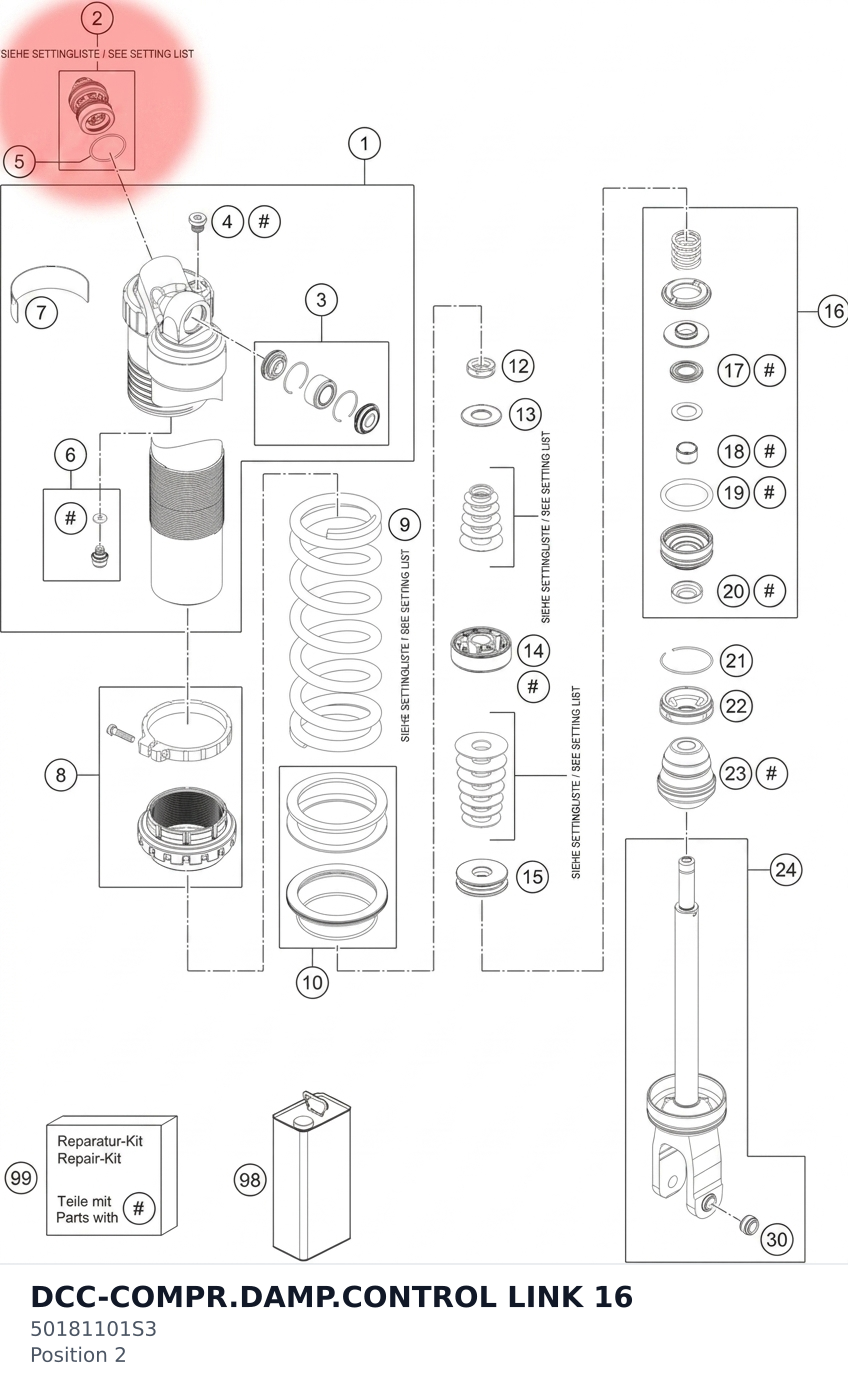 Diagram preview: DCC-COMPR.DAMP.CONTROL LINK 16 (50181101S3)