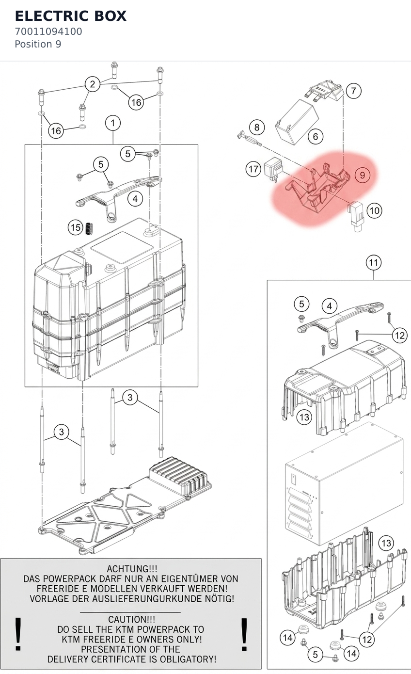 Diagram preview: ELECTRIC BOX (70011094100)