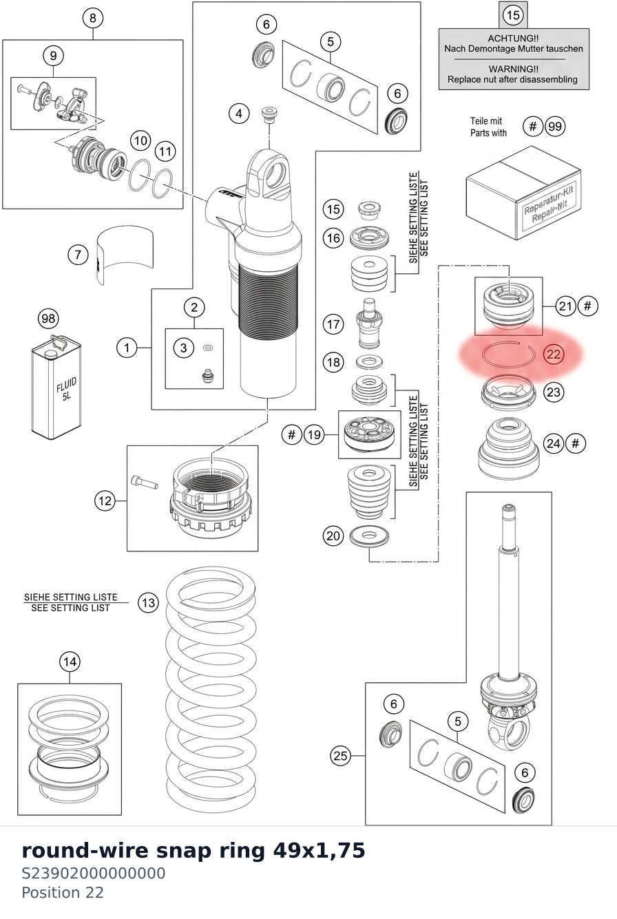 Diagram preview: round-wire snap ring 49x1,75 (S23902000000000)