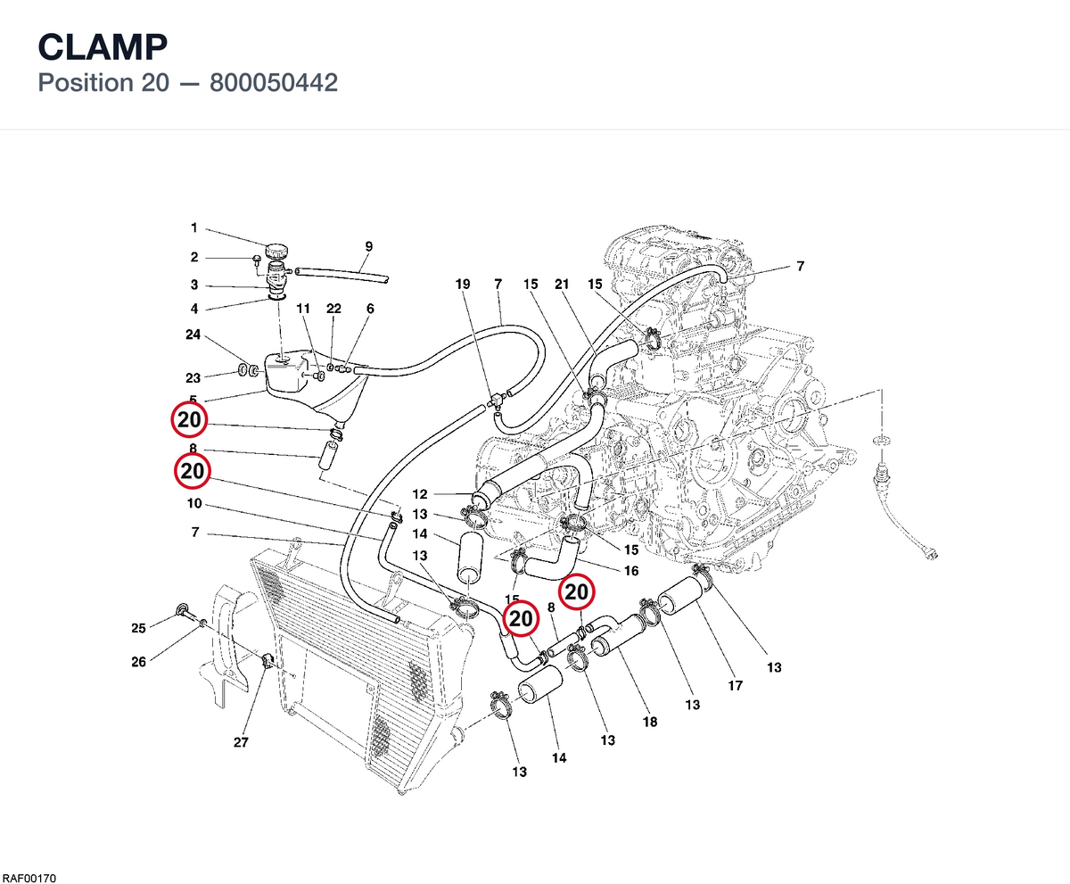 CLAMP 800050442 diagram position