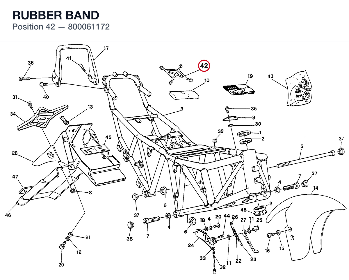 RUBBER BAND 800061172 diagram position