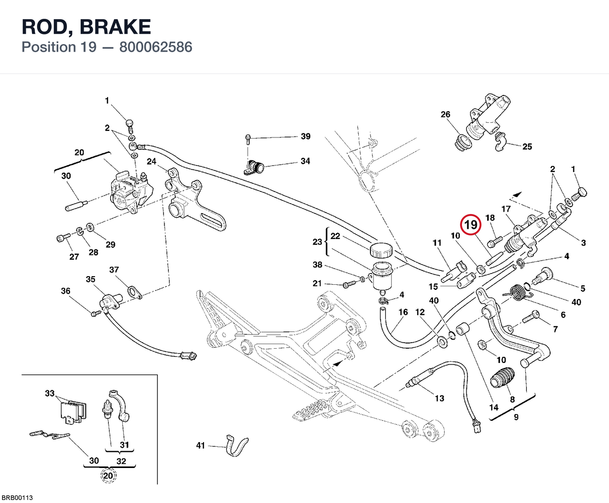 ROD, BRAKE 800062586 diagram position