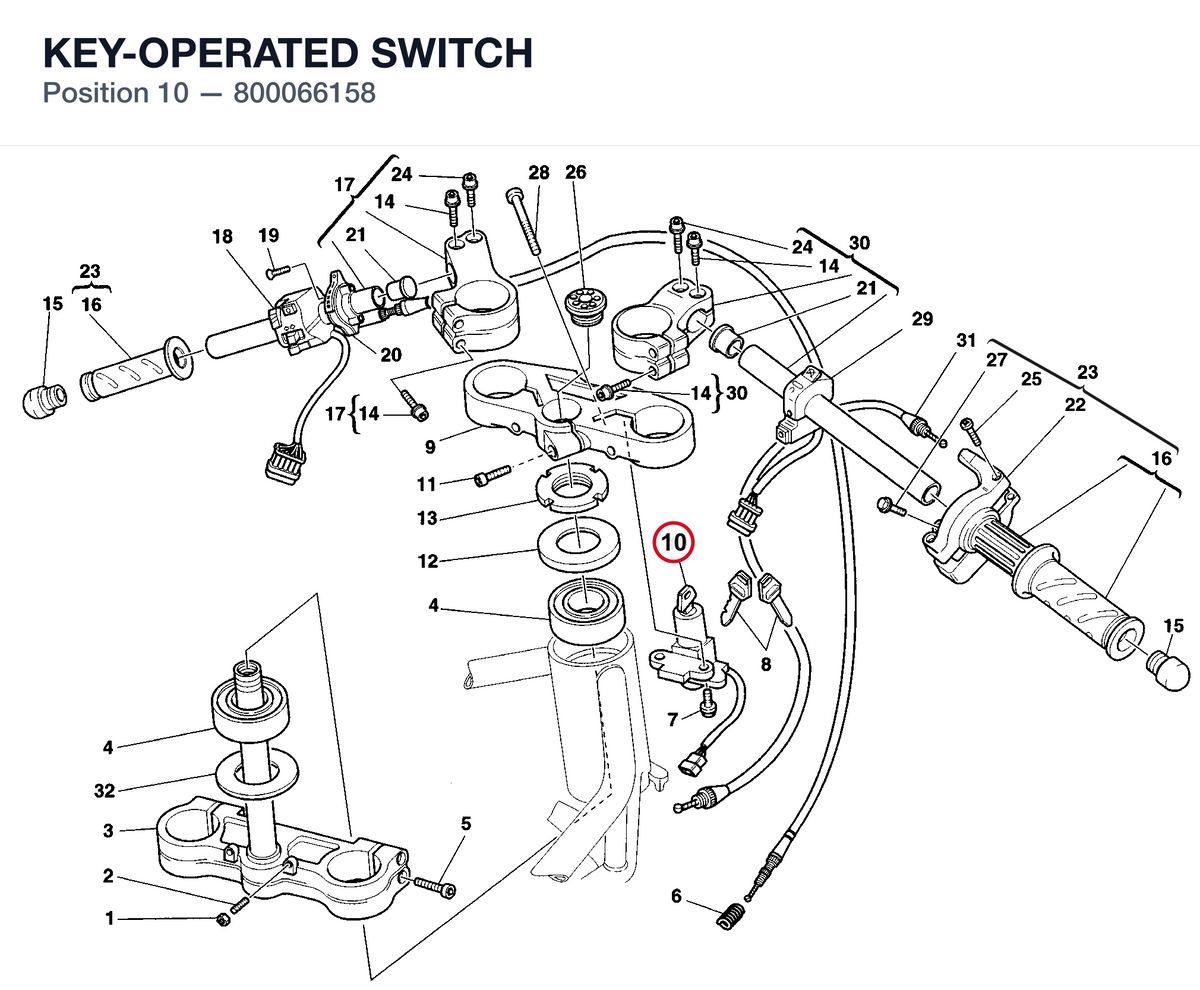 KEY-OPERATED SWITCH 800066158 diagram position