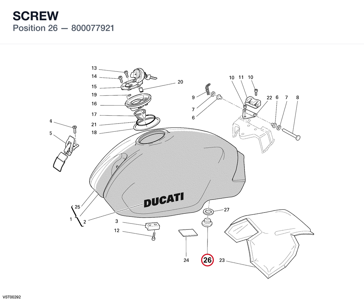 SCREW 800077921 diagram position
