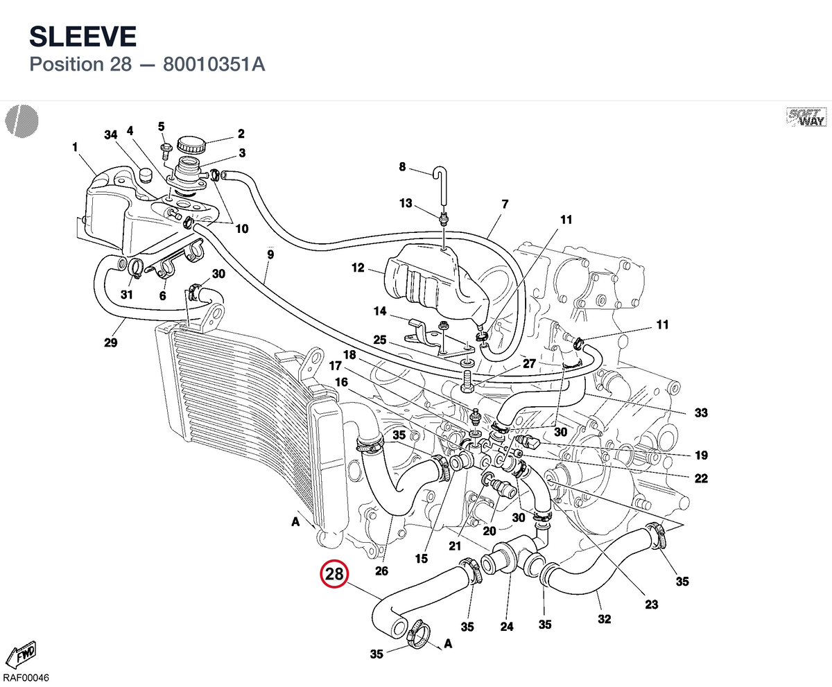 SLEEVE 80010351A diagram position