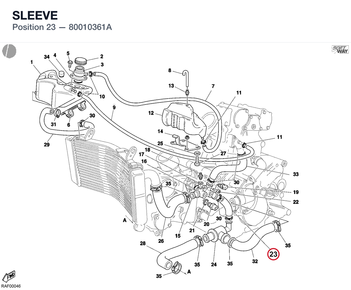 SLEEVE 80010361A diagram position