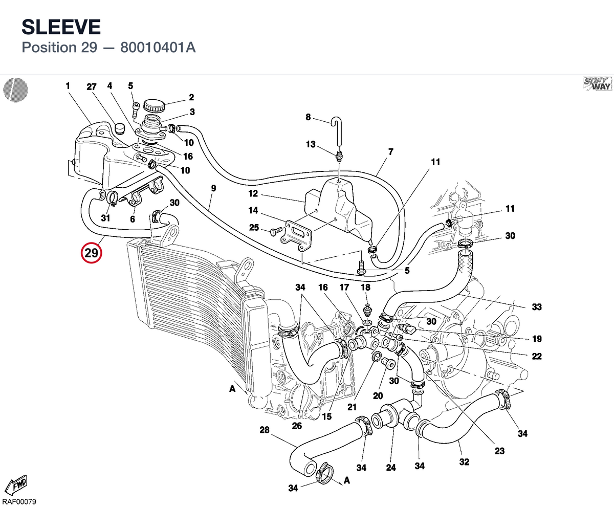 SLEEVE 80010401A diagram position