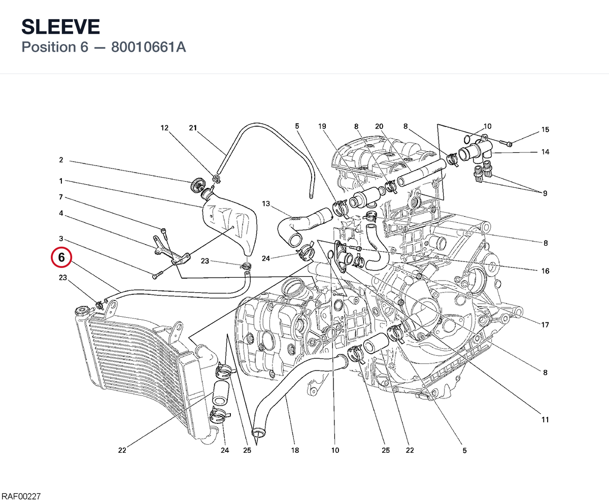 SLEEVE 80010661A diagram position