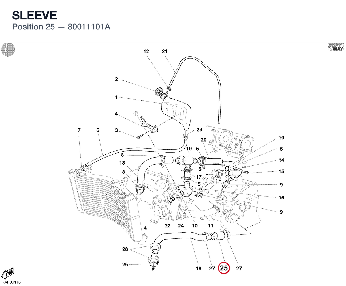 SLEEVE 80011101A diagram position