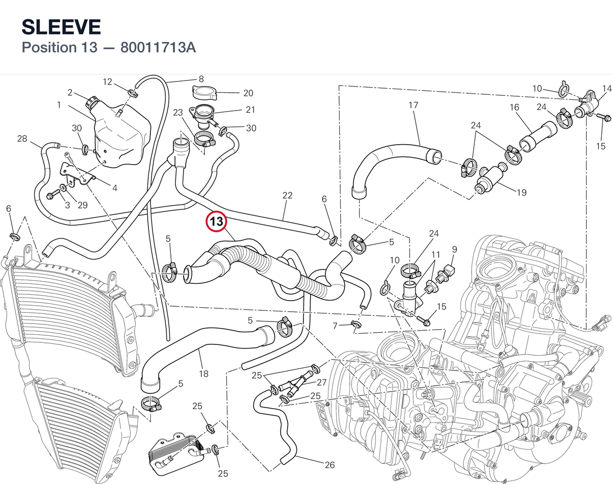 SLEEVE 80011713A diagram position