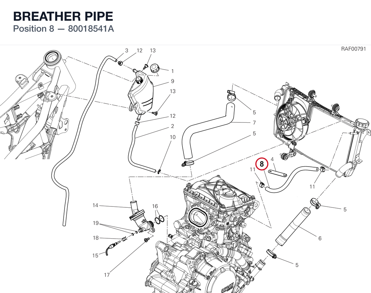 BREATHER PIPE 80018541A diagram position