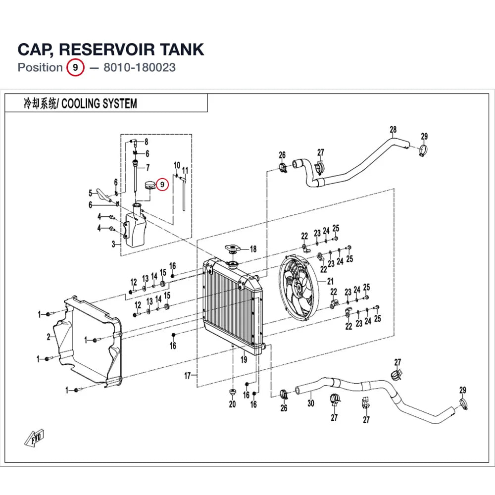 CAP, RESERVOIR TANK product image