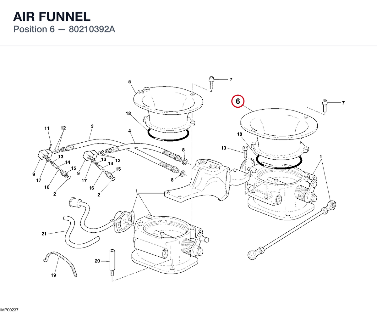 AIR FUNNEL 80210392A diagram position