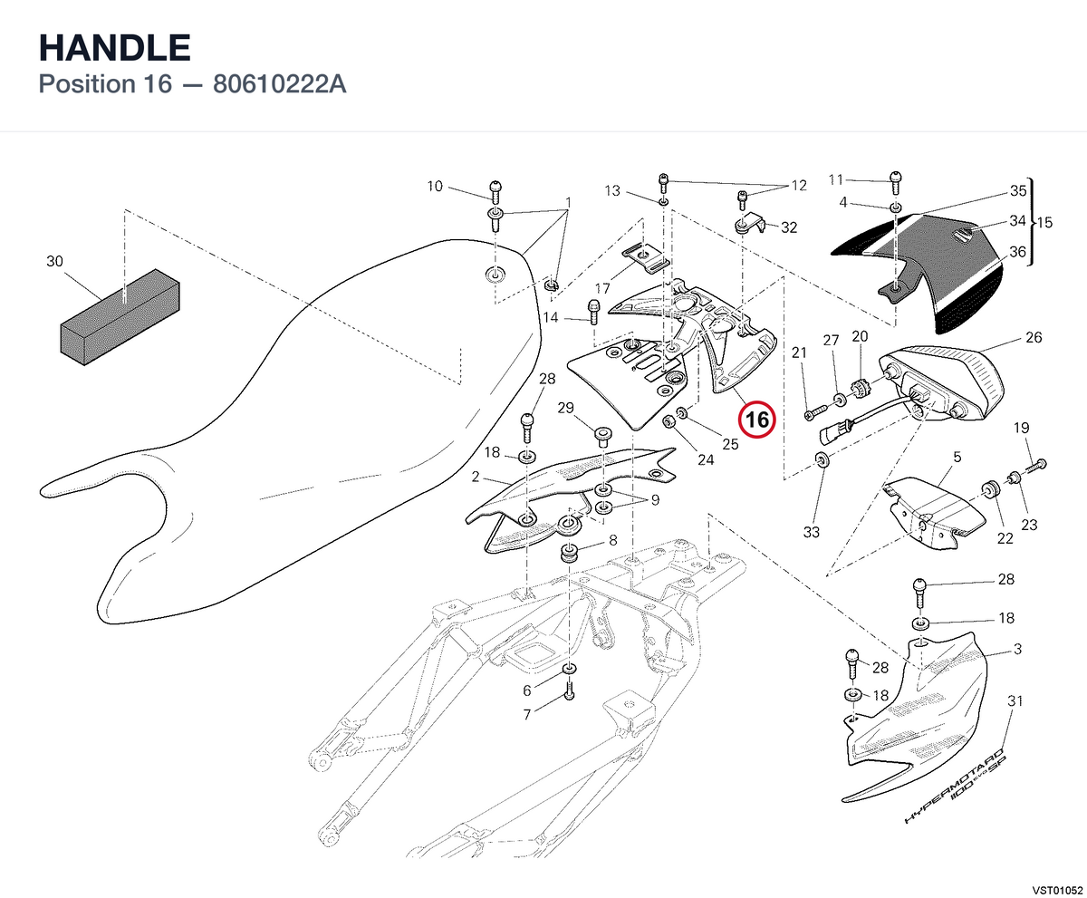 HANDLE 80610222A diagram position
