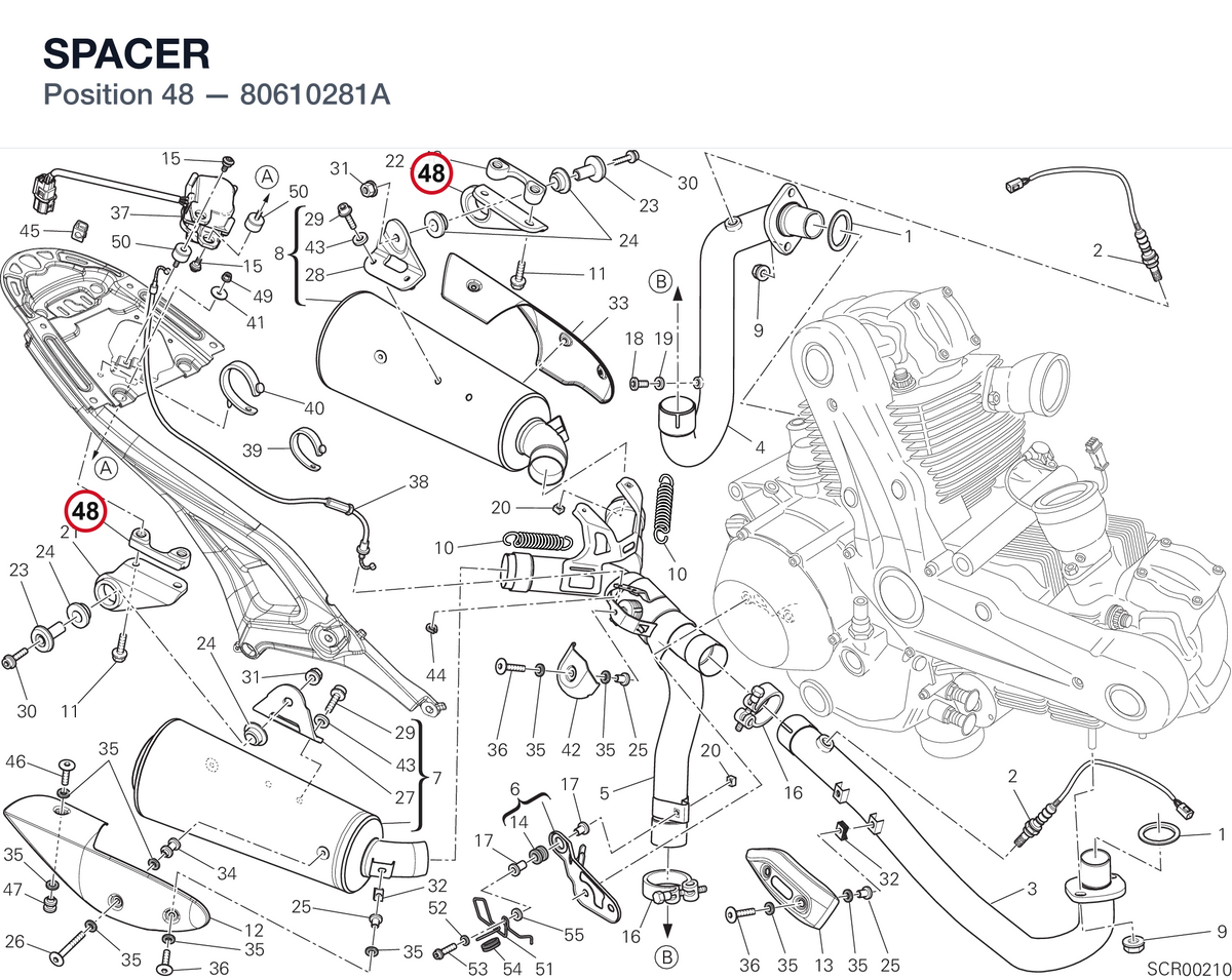 SPACER 80610281A diagram position