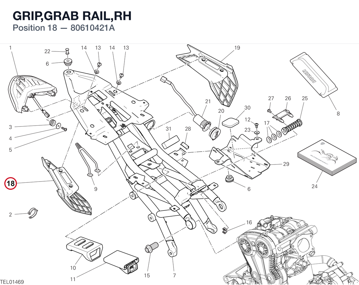 GRIP,GRAB RAIL,RH 80610421A diagram position