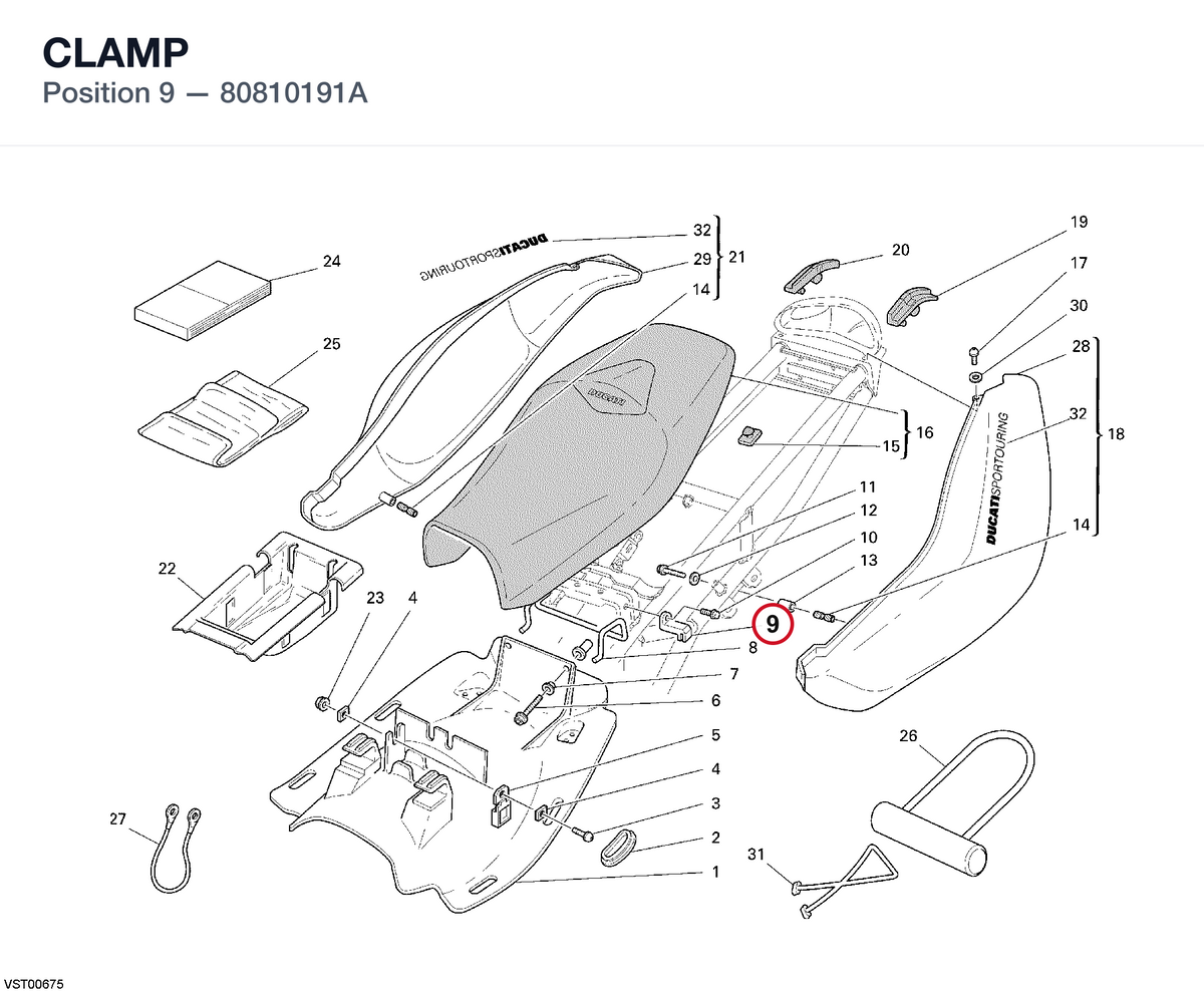 CLAMP 80810191A diagram position