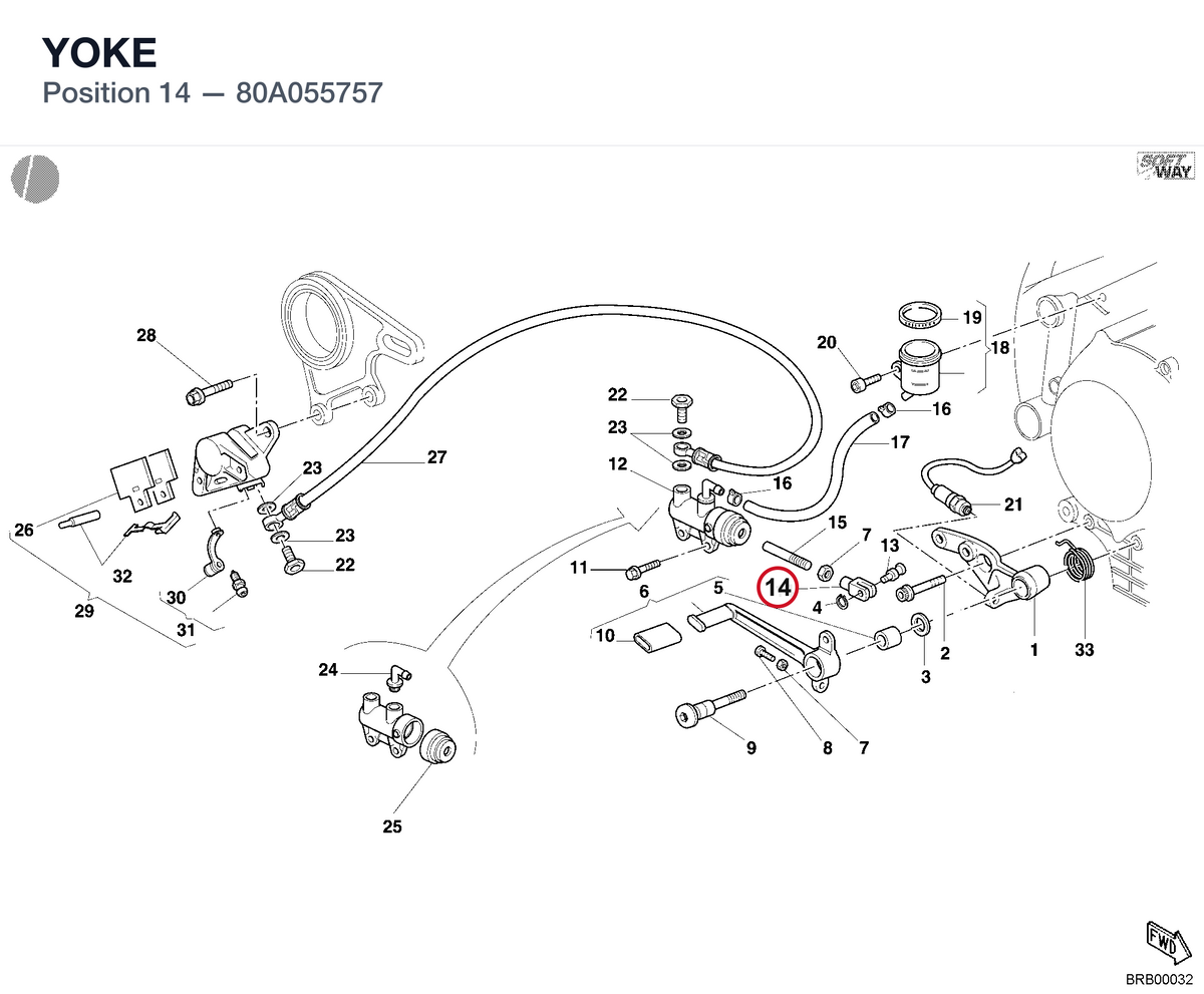 YOKE 80A055757 diagram position
