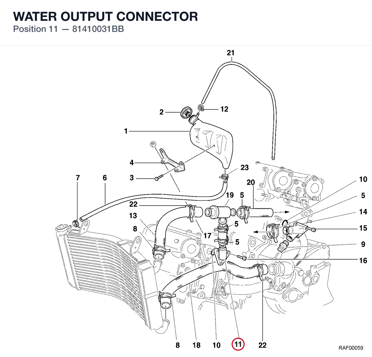 WATER OUTPUT CONNECTOR
