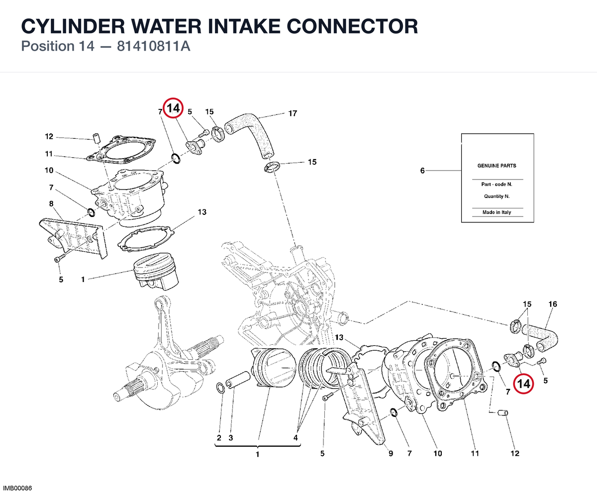 CYLINDER WATER INTAKE CONNECTOR