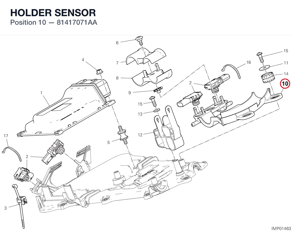 HOLDER SENSOR 81417071AA diagram position