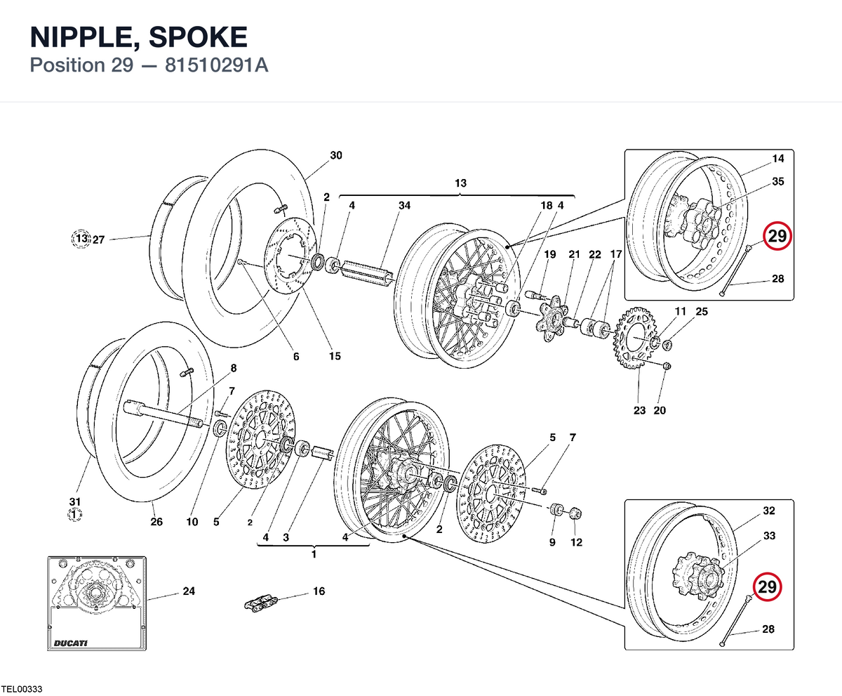 NIPPLE, SPOKE 81510291A diagram position