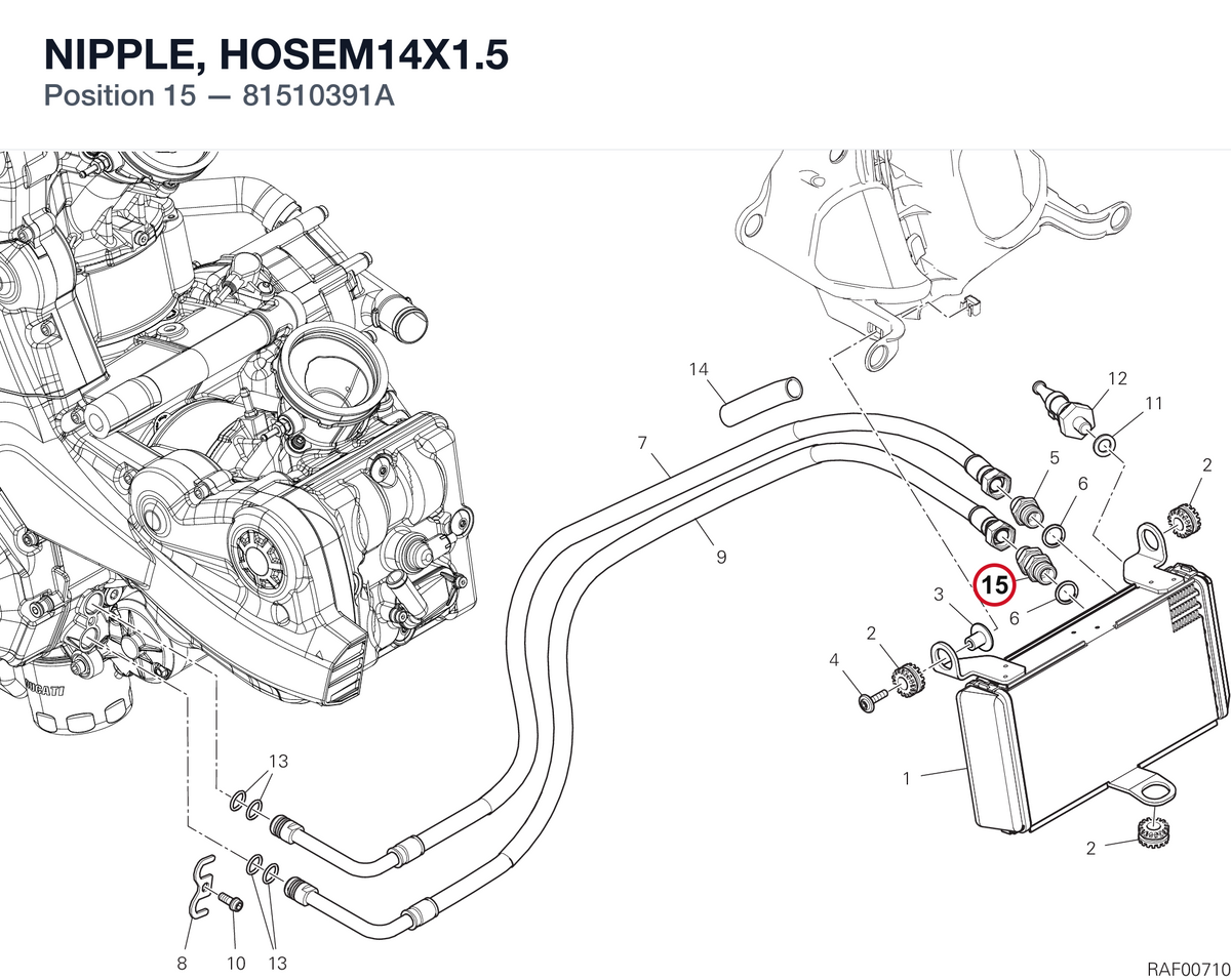 NIPPLE, HOSEM14X1.5 81510391A diagram position