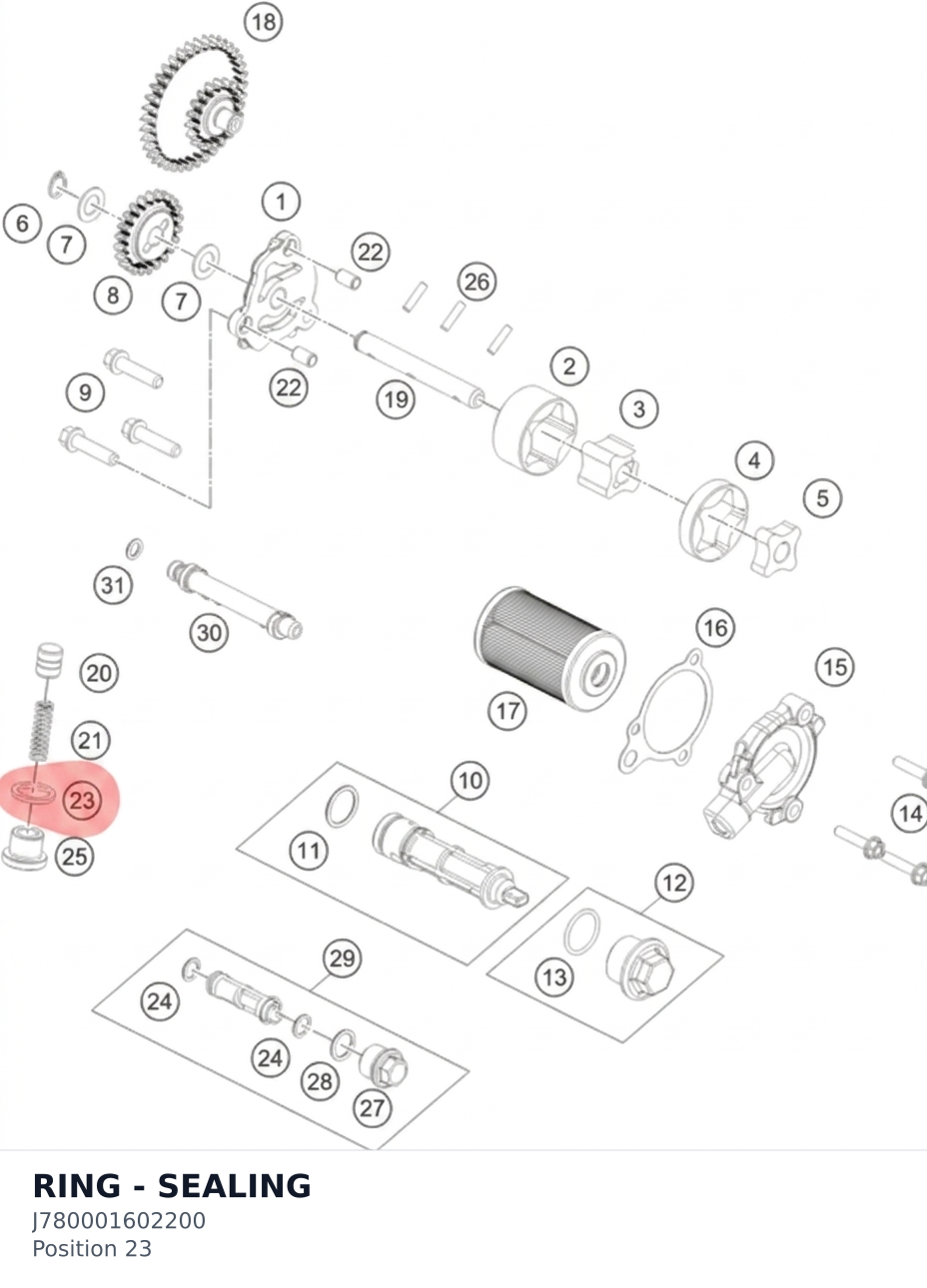 Diagram preview: RING - SEALING (J780001602200)