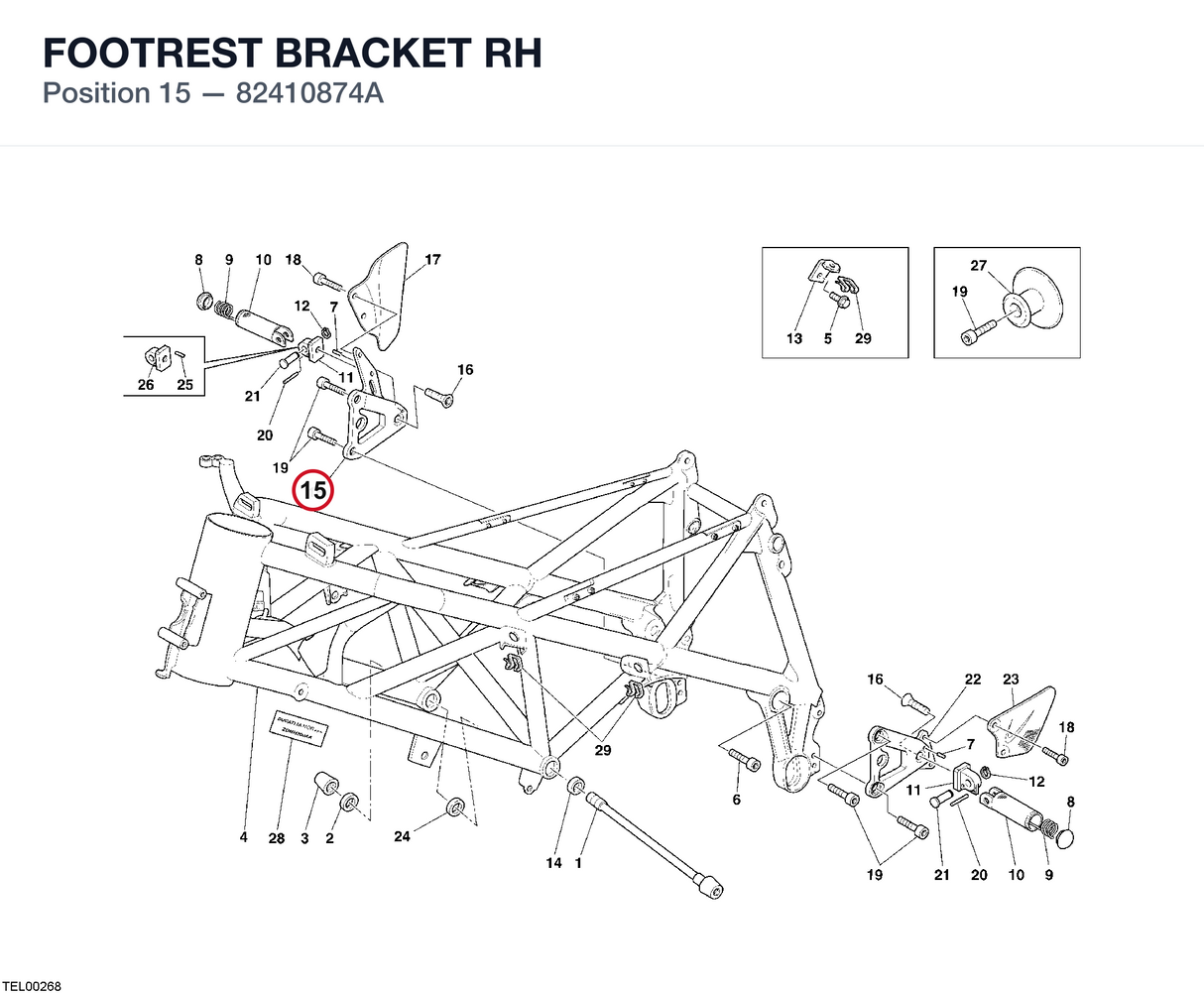 FOOTREST BRACKET RH
