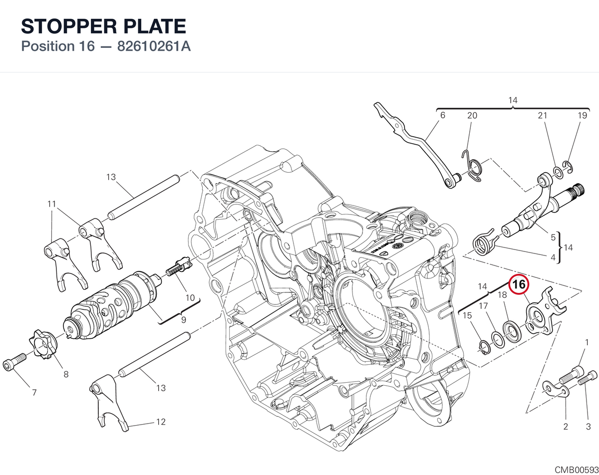 STOPPER PLATE 82610261A diagram position