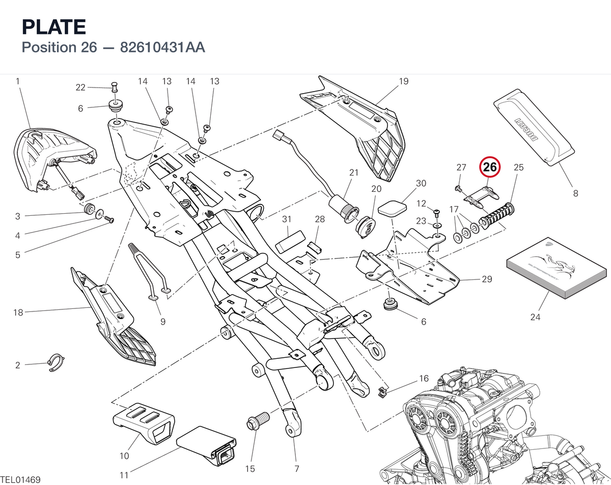 PLATE 82610431AA diagram position