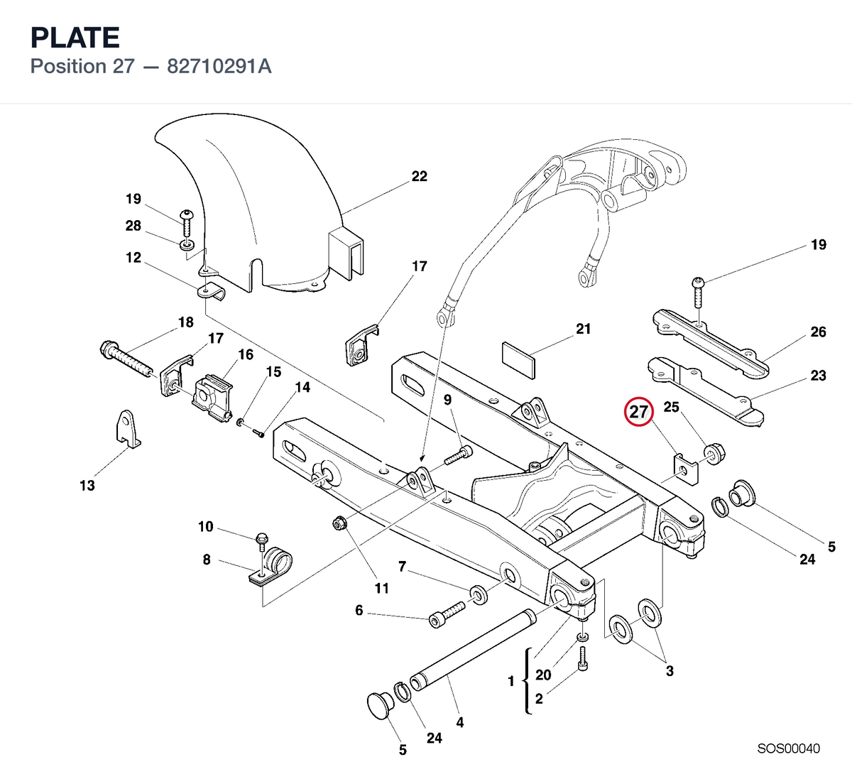 PLATE 82710291A diagram position