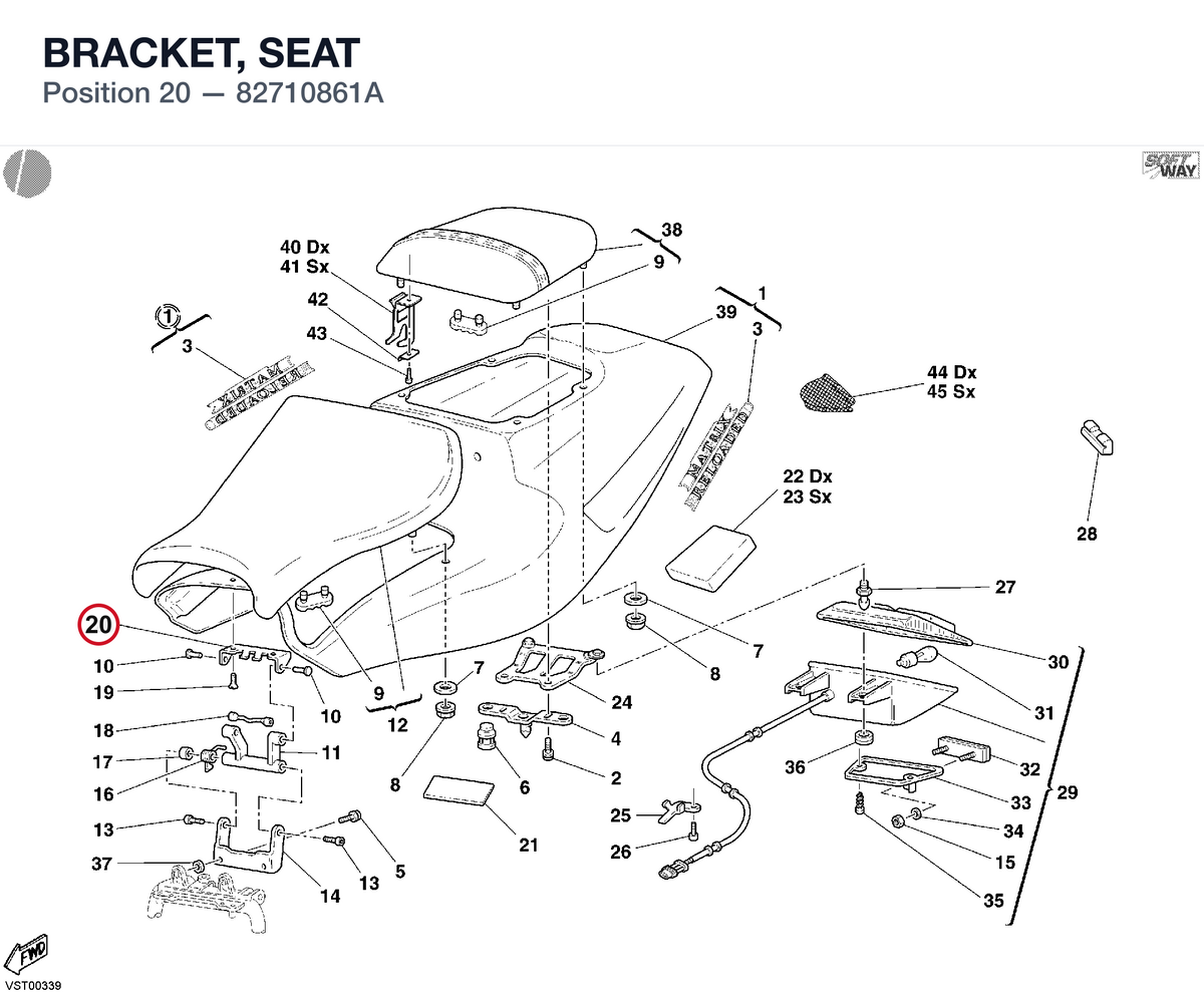BRACKET, SEAT