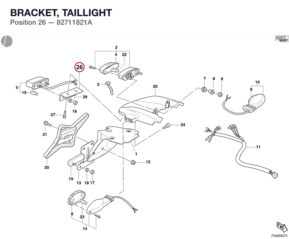 BRACKET, TAILLIGHT