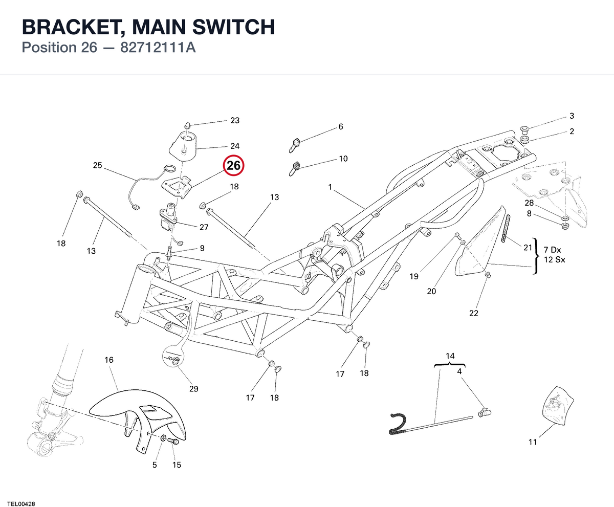 BRACKET, MAIN SWITCH