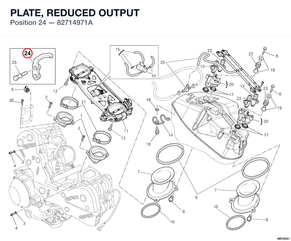 PLATE, REDUCED OUTPUT 82714971A diagram position